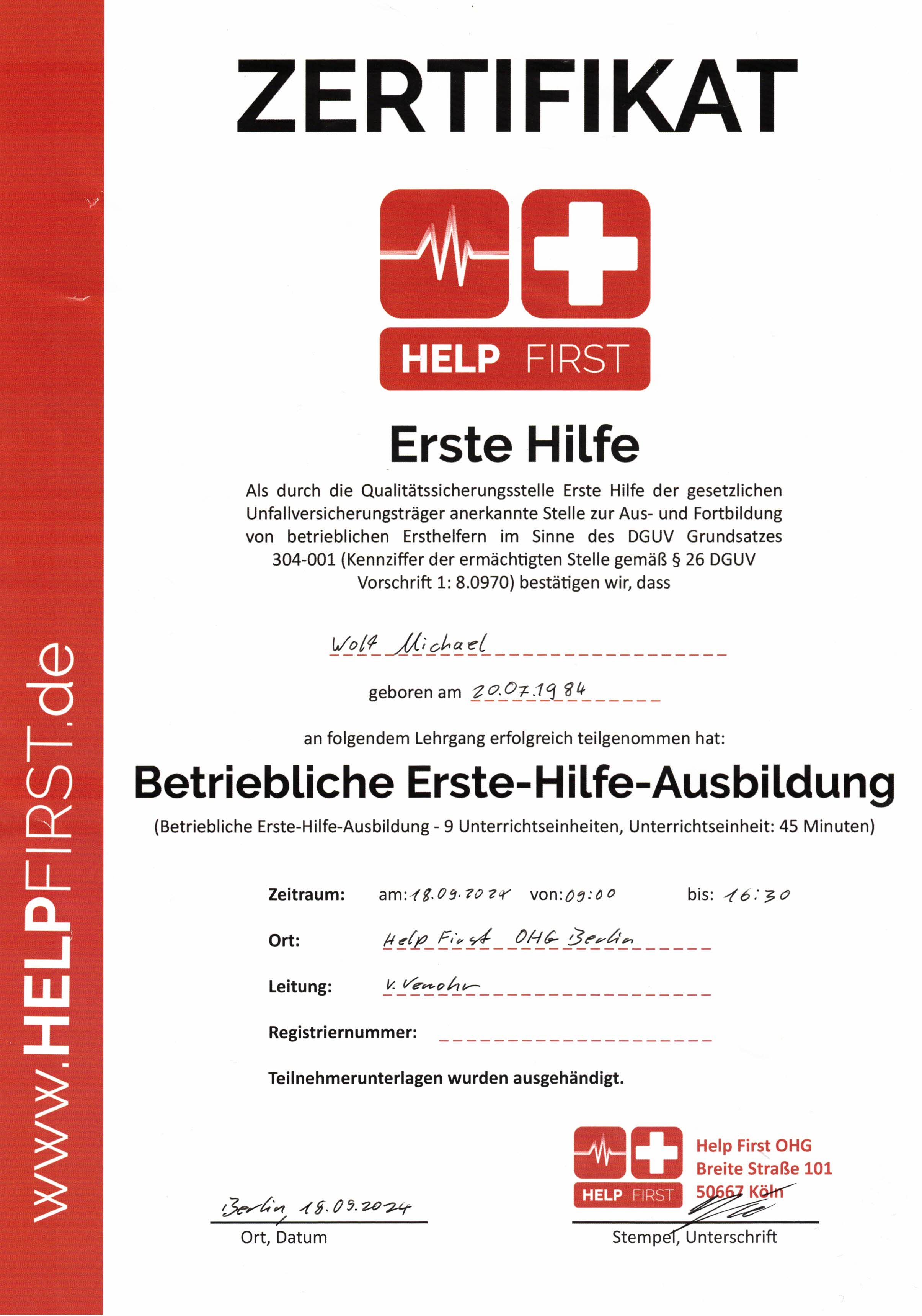 Ersthelfer Ersthelfer